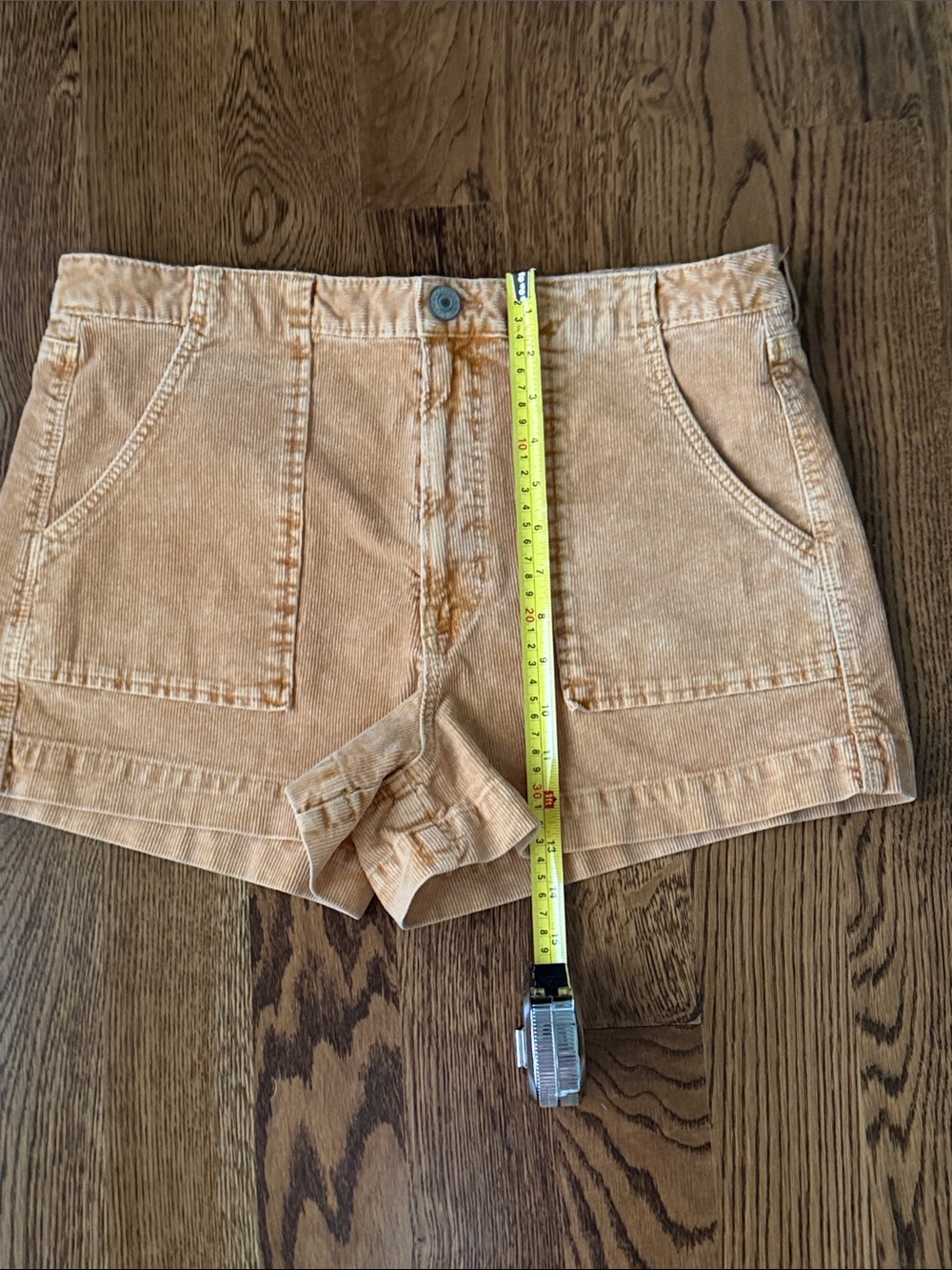 American Eagle Outfitters mustard wash corduroy shorts 12 - Picture 8 of 10